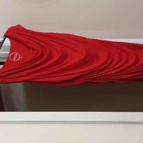 INC Red Ruched Dress - Picture 2 of 6